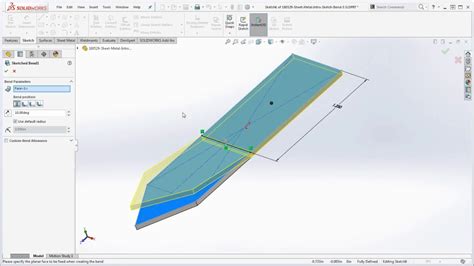 solidworks sheet metal bend part|solidworks sheet metal sketched bend.